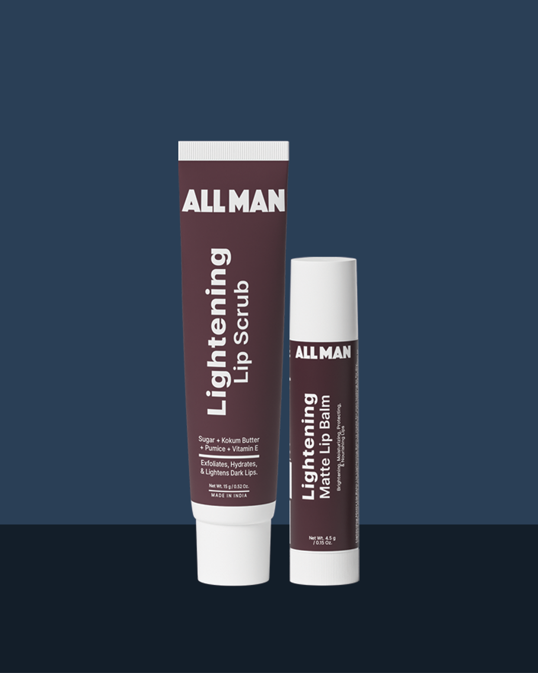 ALL MAN, Secret smoker, Lightening Lip Scrub, Lightening Matte Lip Balm
