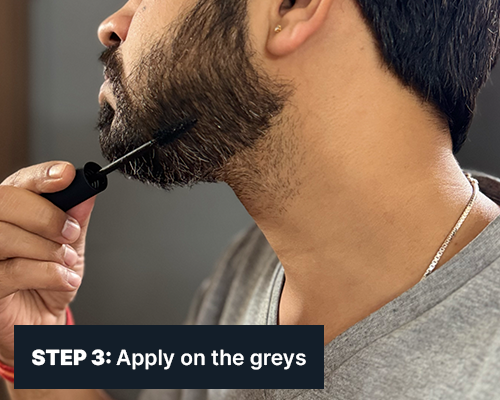ALL MAN, 24-Hour Instant Grey Cover, How to use, Step-3, Apply on the greys