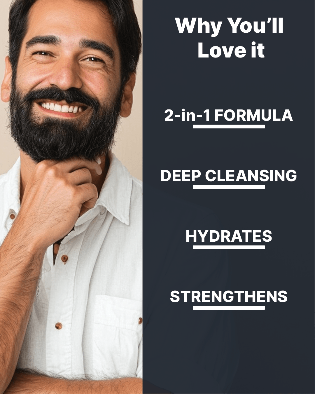 ALL MAN, Beard Pro Shampoo & Conditioner, Why you'll love it