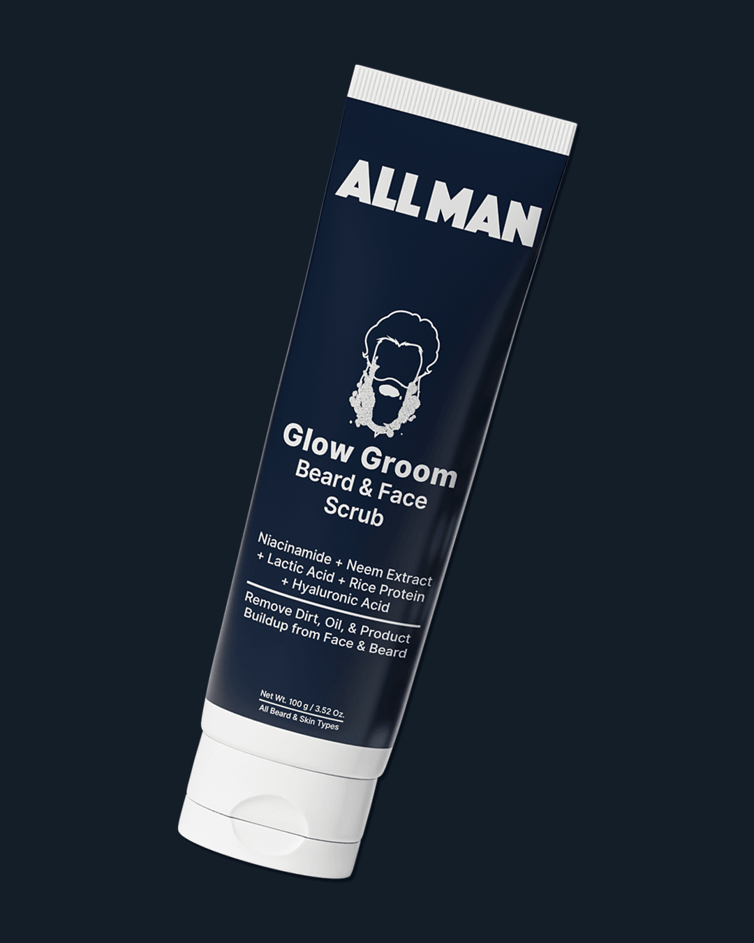 ALL MAN, Glow Groom Beard & Face Scrub