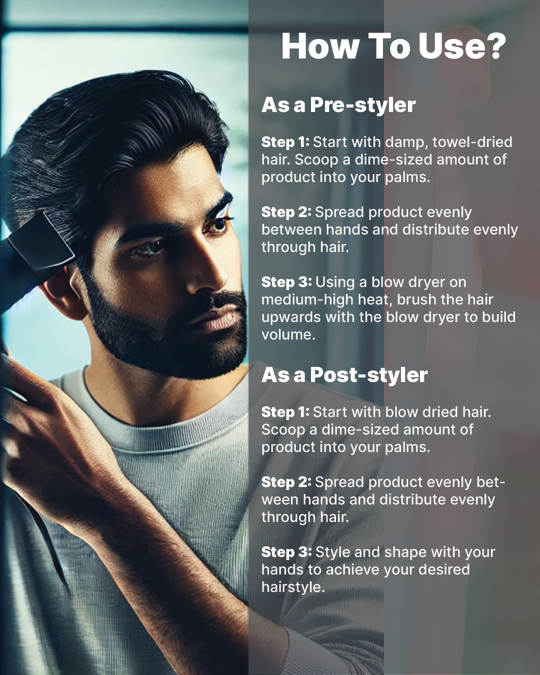 ALL MAN, Supreme Hair Fiber Wax, How to use