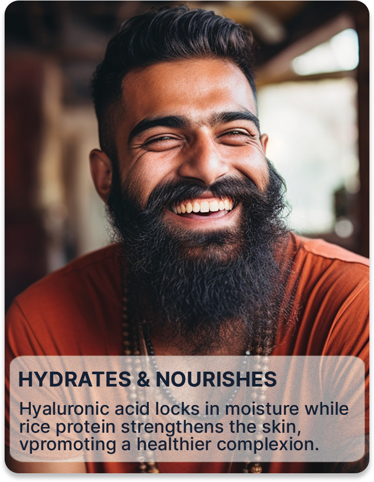 ALL MAN, Glow Groom Beard & Face Scrub, Reasons to buy, Hydrates & Nourishes