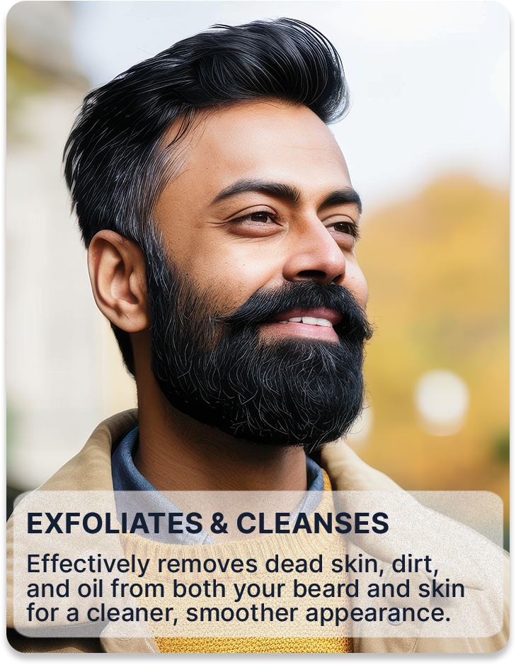 ALL MAN, Glow Groom Beard & Face Scrub, Reasons to buy, Exfoliates & Cleanses