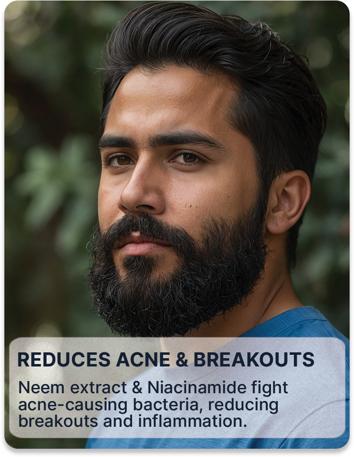 ALL MAN, Glow Groom Beard & Face Scrub, Reasons to buy, Reduces Acne & Breakouts