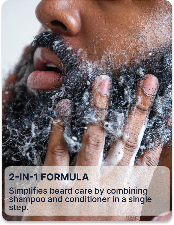 ALL MAN, Beard Pro Shampoo & Conditioner, Reasons to buy, 2-in-1 Formula