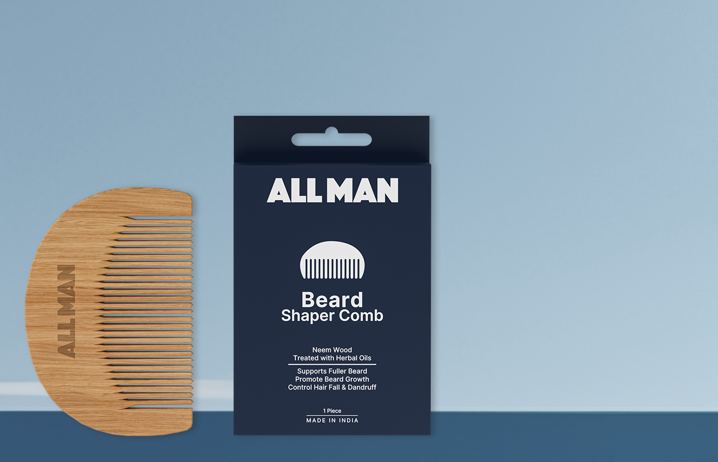ALL MAN, Beard Shaper Comb, Shape, Style, and Tangle-Free
Beard
