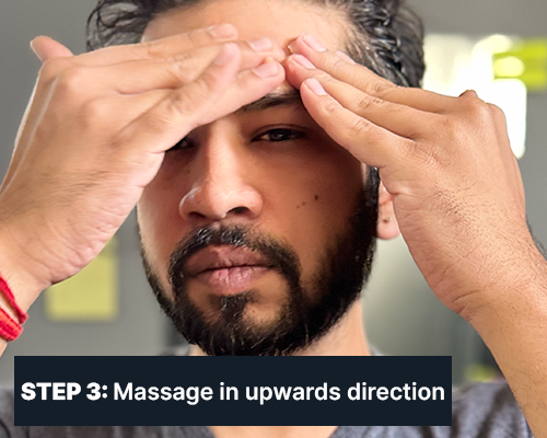 ALL MAN, Skin Brightening Face Gel, Step-3, Massage in upward direction