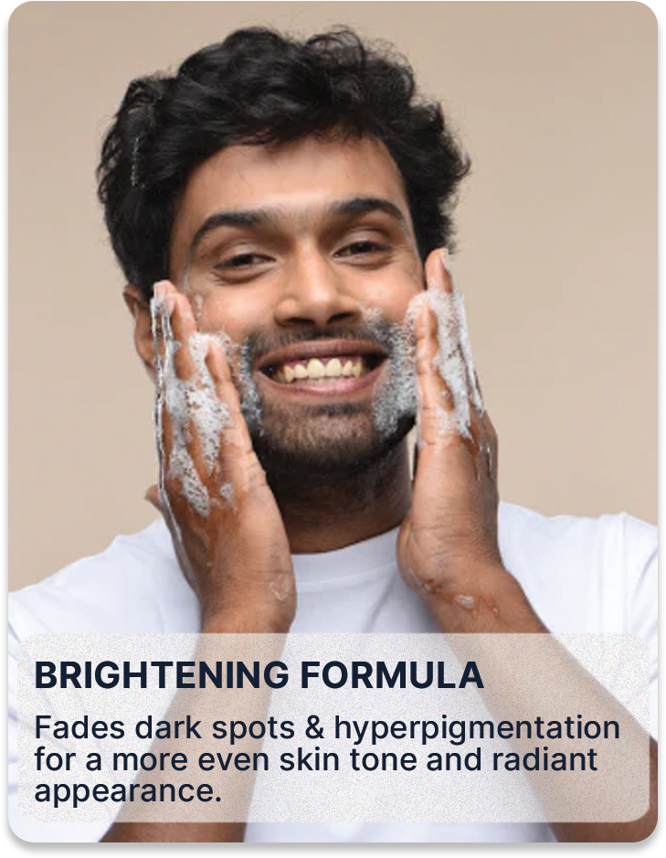 ALL MAN, Skin Brightening Face wash, Reasons to buy, Brightening Formula