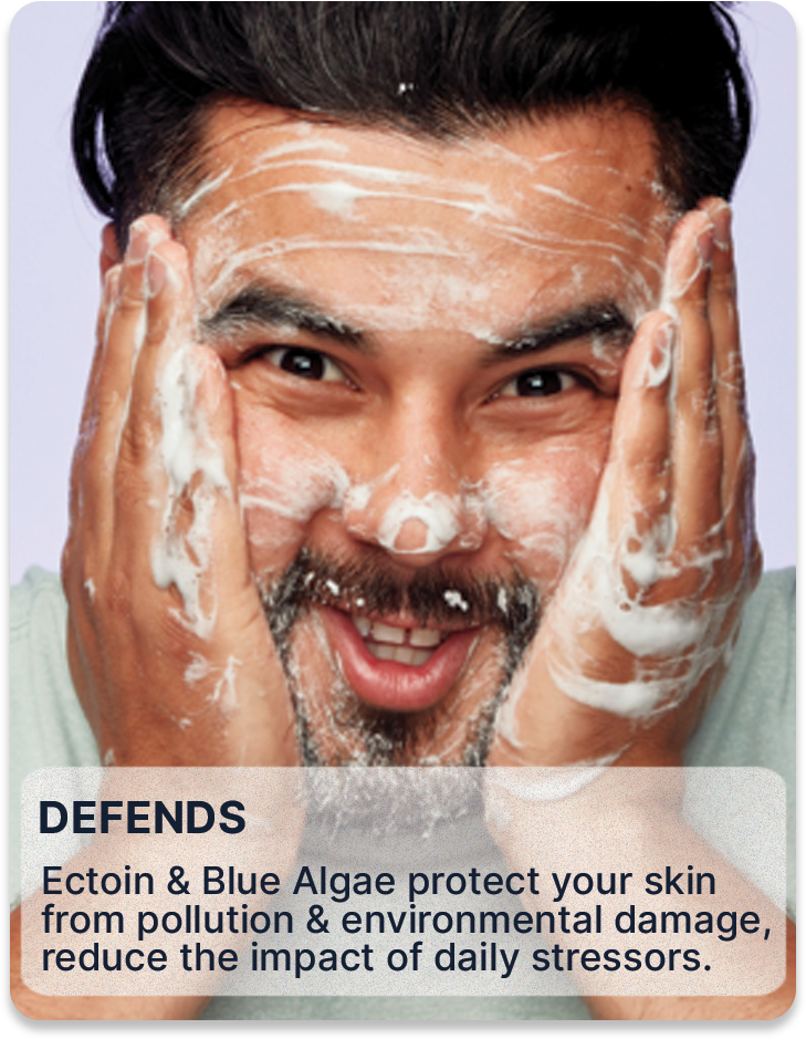 ALL MAN, Skin Brightening Face wash, Reasons to buy, Defends