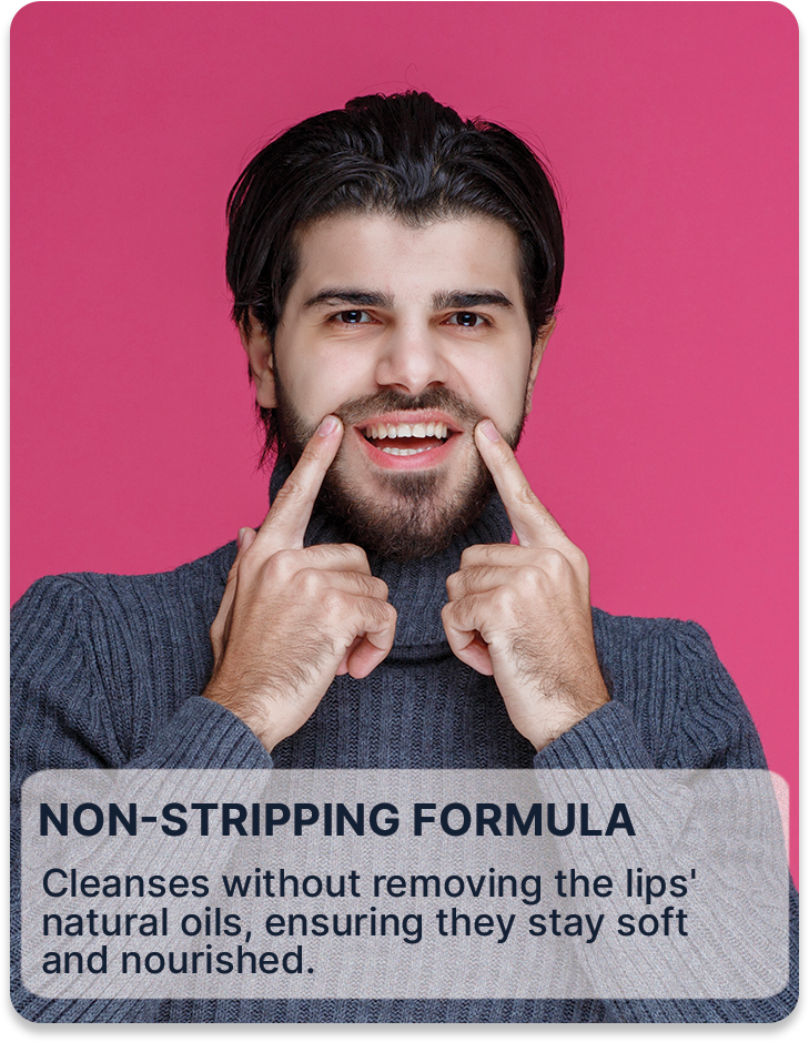 ALL MAN, Lightening Lip Scrub, Reasons to buy, Non-Stripping Formula