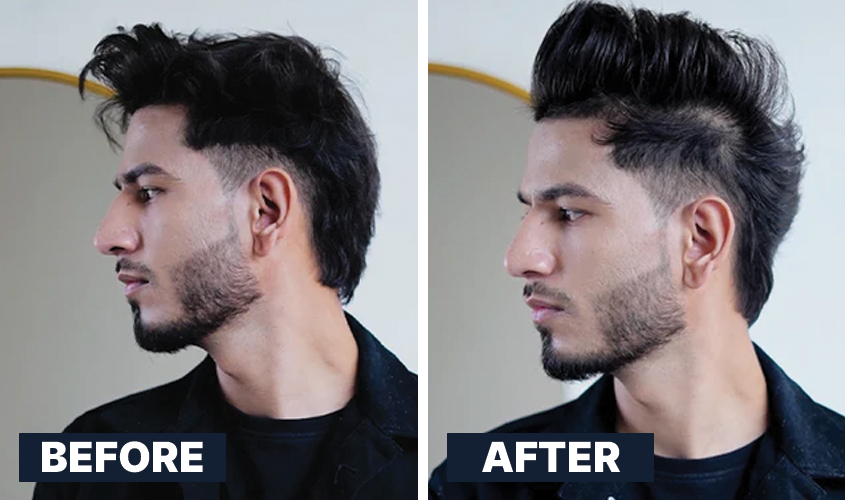 ALL MAN, Matte Dust Hair Styling Powder, Real Men, Real Results, Before-After 2