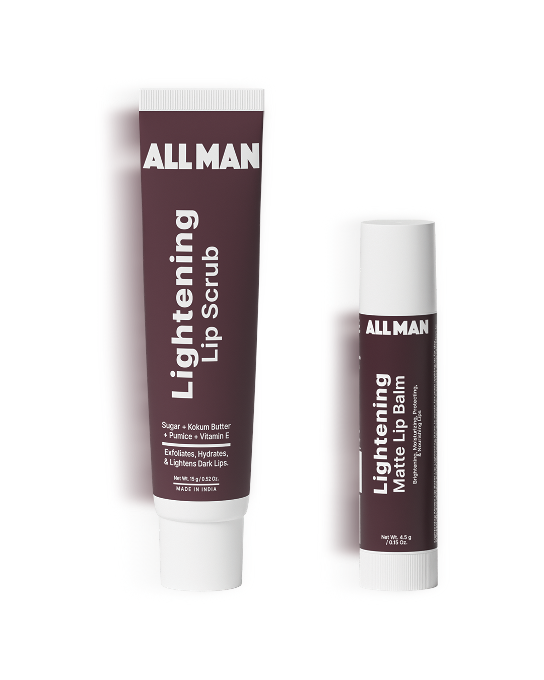 ALL MAN, Secret smoker, Lightening Lip Scrub , Lightening Matte Lip Balm, Front image