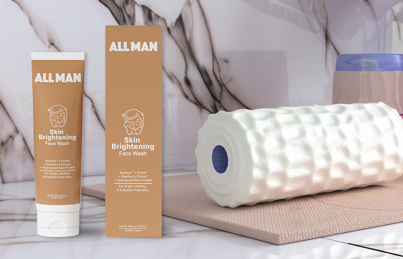 ALL MAN, Skin Brightening Face wash, Deep Cleanse, Hydrate, and Brighten Your Skin with Every Wash