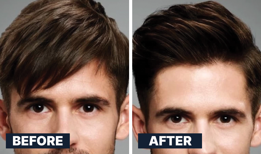 ALL MAN, Hair Styling Thermal Primer, Real Men, Real Results, Before-After 2