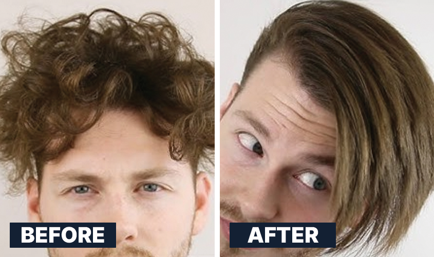 ALL MAN, Hair Styling Thermal Primer, Real Men, Real Results, Before-After 3