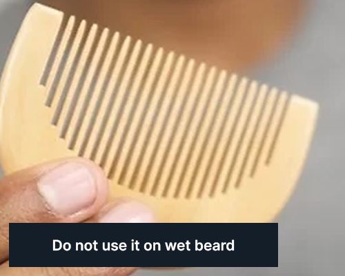 ALL MAN, Beard Shaper Comb, How to use, Step-3, Do not use it on wet hair