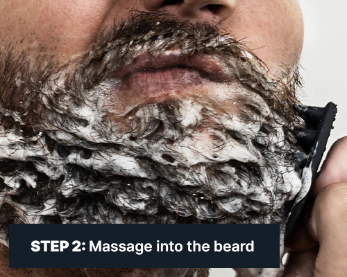 ALL MAN, Beard Pro Shampoo & Conditioner, How to use, Step-2, Massage into the Beard