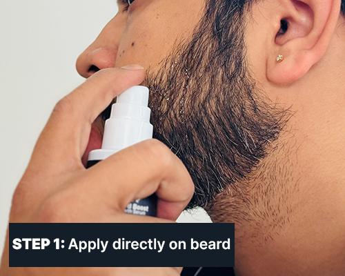 ALL MAN, Beard Boost Growth Serum, How to use, Step-1, Apply directly on Beard