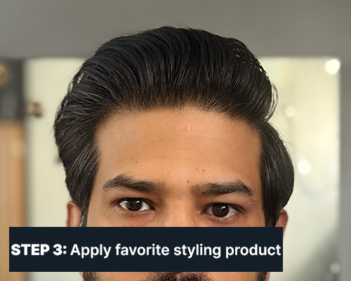 ALL MAN, Hair Styling Thermal Primer, How to use, Step-3, Apply favourite styling product