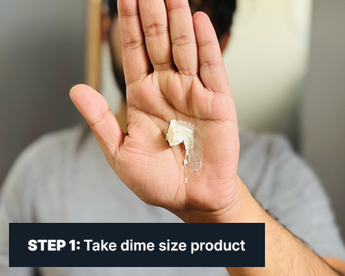 ALL MAN, Supreme Hair Fiber Wax, How to use, Step-1, Take dime size product