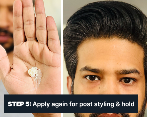 ALL MAN, Supreme Hair Fiber Wax, How to use, Step-5, Apply again for post styling & hold