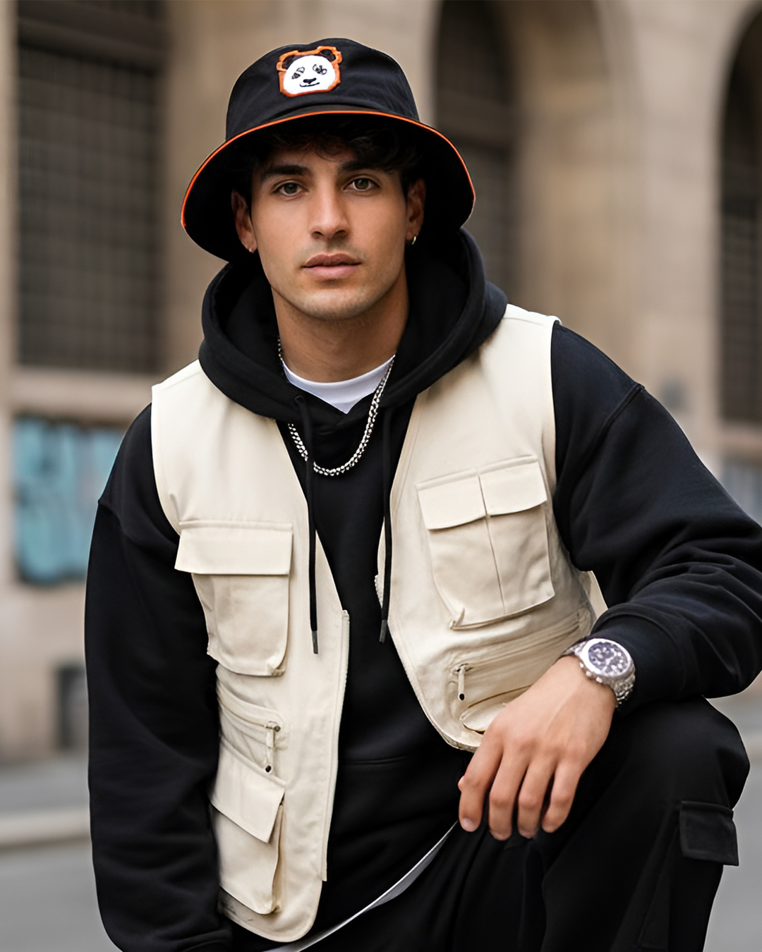 8-Bit Panda Bucket Hat