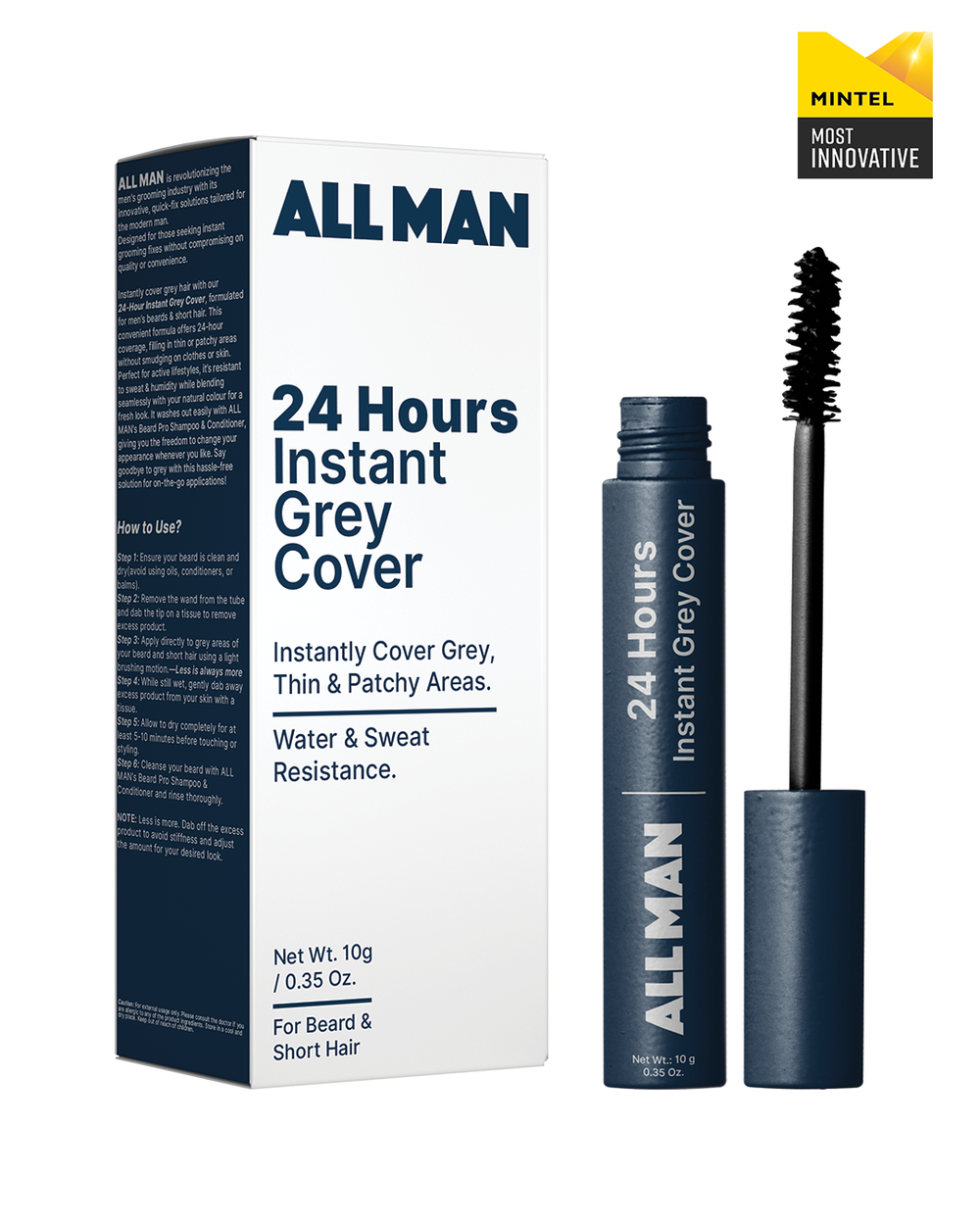Buy ALL MAN 24-Hour Instant Grey Cover – Temporary Grey Hair Solution ...