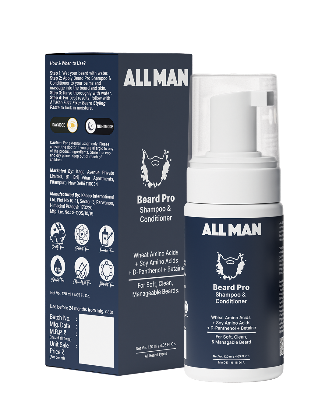 Beard Pro Shampoo & Conditioner - 120ml