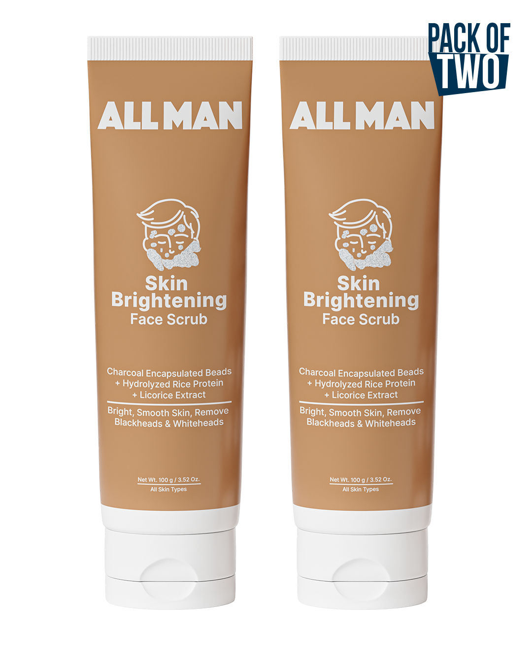Skin Brightening Face Scrub (Pack of 2) - 200g