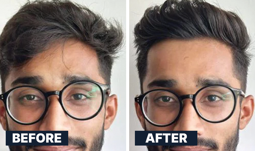 ALL MAN, Supreme Hair Fiber Wax, Before-After 1